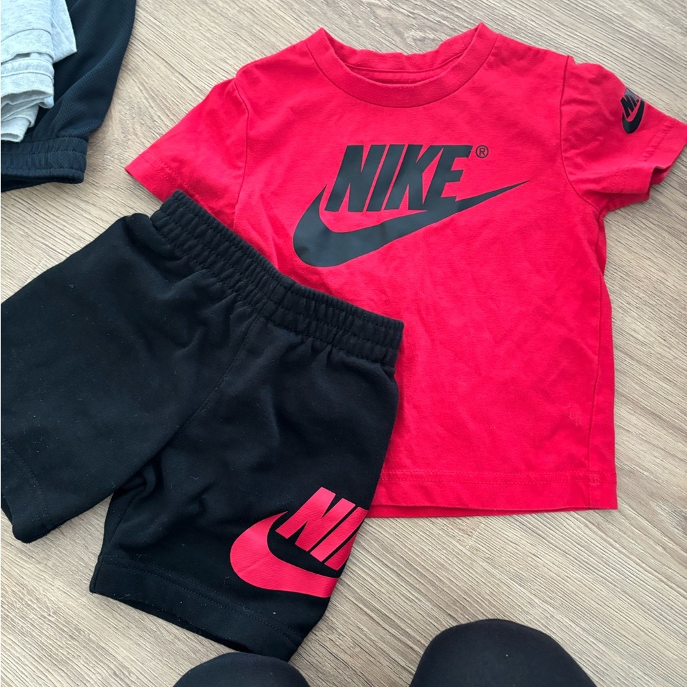 Nike Red and Black Toddler Outfit